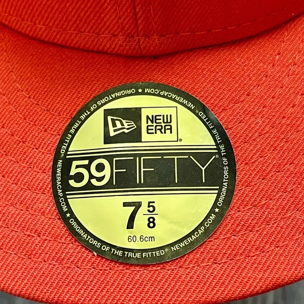 New Era Bright Orange Cap with Green Logo